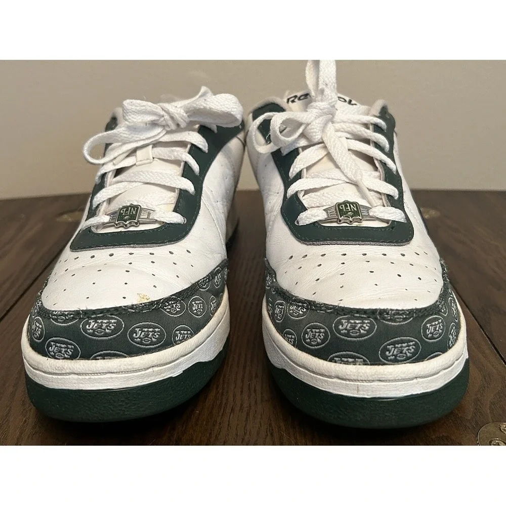 Reebok Men's Size 12 White/Green New‎ Jets Team Sneakers
